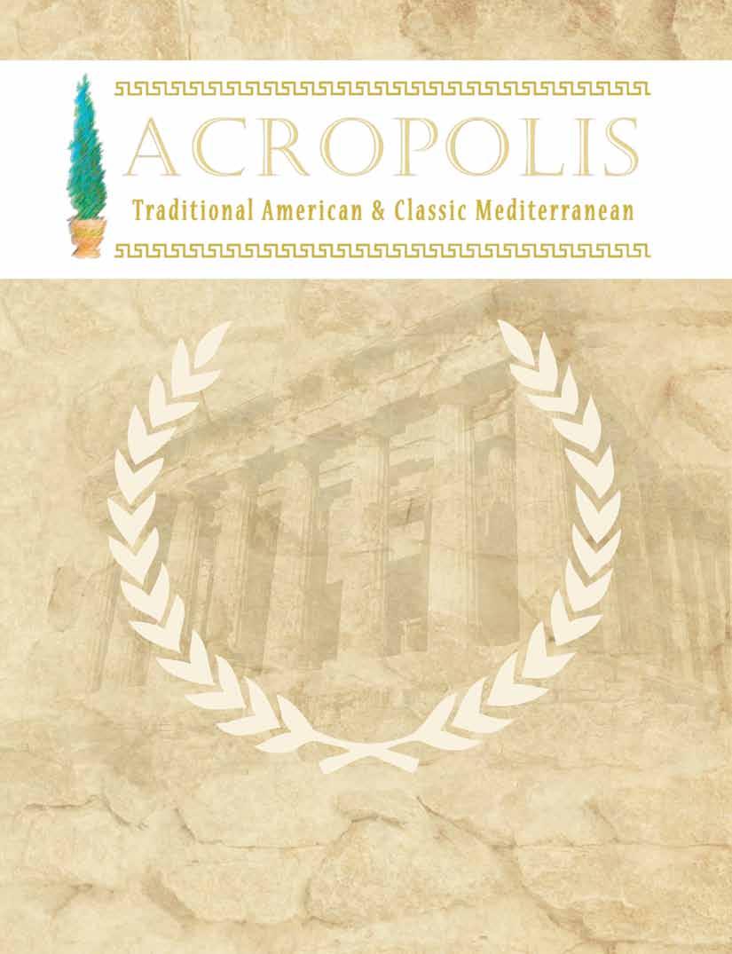 Let us celebrate with you! Acropolis provides extraordinary food, service, and fun. We would love to be a part of your event. Please consider the following menus for any of your occasion needs.