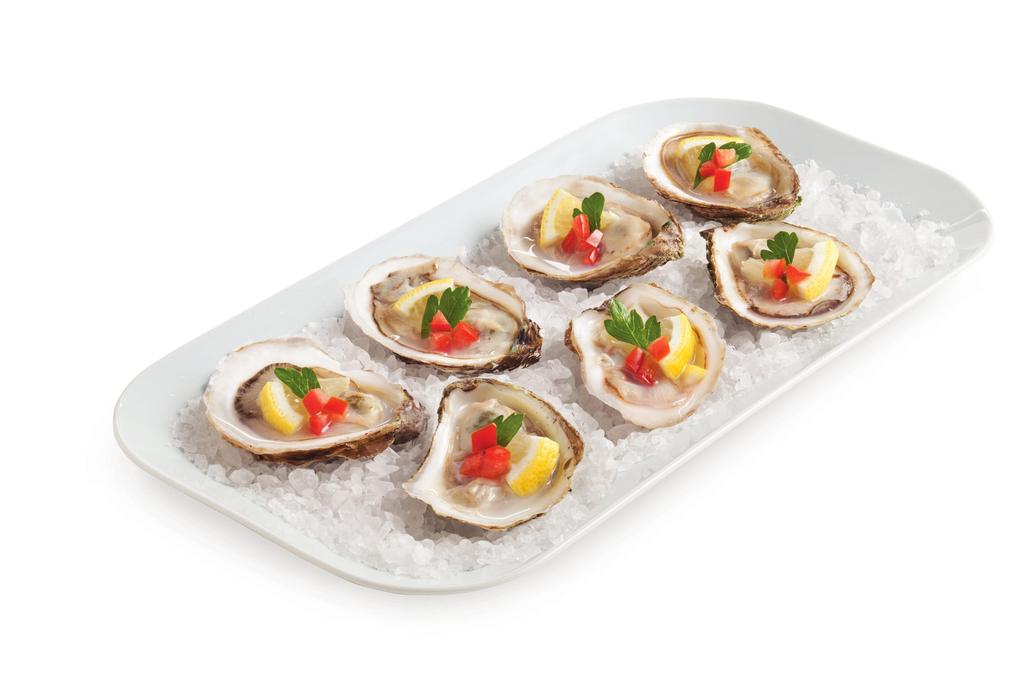 oysters dietitian s fresh catch for december Oysters are low in calories and fat. Six mediumsized raw oysters contain 43 calories, 4g of fat and 8g protein.