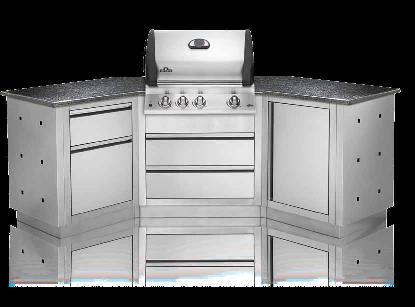 outdoor kitchen oasis OASlS 200 shown with BIM485RB Grill Head