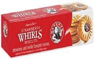 12x200gr BAKERS STRAWBERRY WHIRLS EXPORT