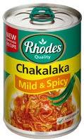 CHAKALAKA - MILD 12 x 410g RHODES BABY FOOD SQUISH