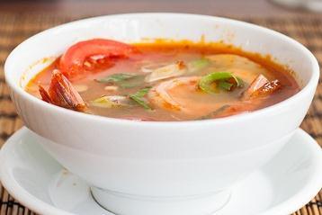 .. 6.00 Thai tomyum sup with shrimps and
