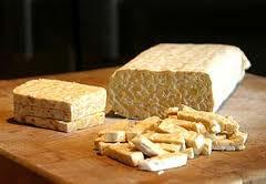TEMPEH Soybeans, seeds, other legumes Fermented with mold to produce a firm cake Usually