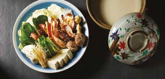 Minimum of two people WAGYU SUKIYAKI 52 PP Thinly sliced wagyu beef and fresh vegetables, cooked at the table in traditional