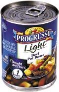 ) 58 Progresso Traditional Soup or Light, Rich &