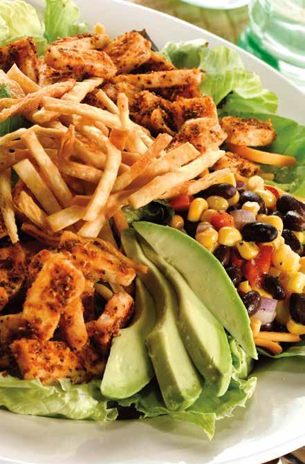 Ultimate Nachos Choice of Cajun-seasoned chicken or ground beef with black bean corn relish, crispy jalapenos, queso, tomatoes, lettuce, salsa and sour cream on crispy tortilla chips.