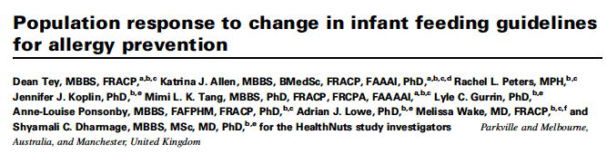 5. Dissemination of information Updated 2008 guidelines were associated with changes in feeding practice Higher