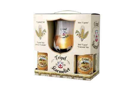 40 (6 in outer) Karmeliet Gift Pack Tripel Karmeliet is a very refined and complex golden-to-bronze brew with a fantastic