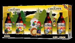 WINTER GIFT PACKS LA CHOUFFE CONTAINS 4 x 330ml [4 Per Outer] LA CHOUFFE (8% ABV) Micro-brew success from the small village of Achouffe in the Ardeennes.