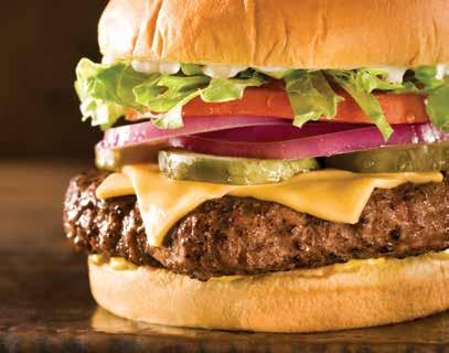 Why Angus Beef? BECAUSE BITING INTO A JUICY BURGER Made of Premium, 100% U.S. BLACK ANGUS -BEEFis one of life s great joys, that s why.