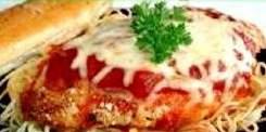 vegetables and peppercorn sauce. CHICKEN PARMIGIANA. $20.