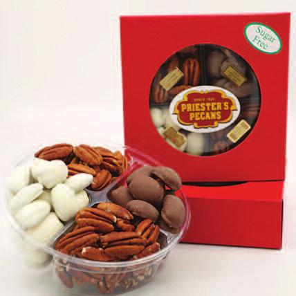 Covered Pecans, Key Lime Pecans, Honey Glazed Pecans, Roasted & Salted Pecans and Frosted Pecans will be a welcome