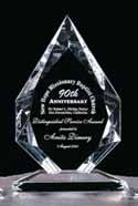 25"H base Crystal Legends Award on Black