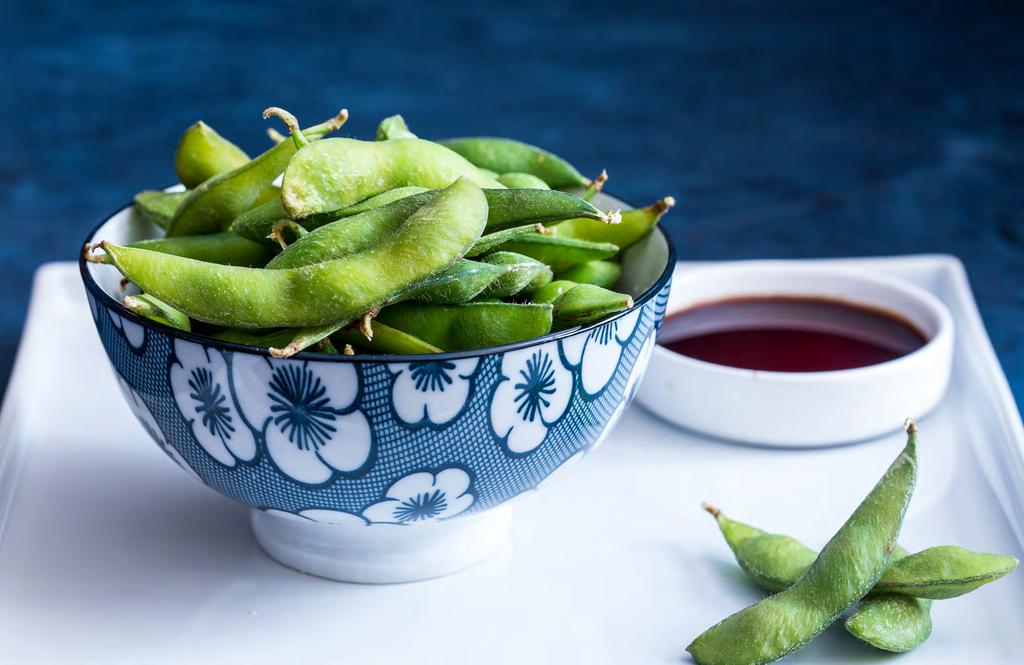 VEGETARIAN DISHES Steamer Edamame SERVES 4-6 Place a steamer basket inside the rice cooker and add 1 cup of water.