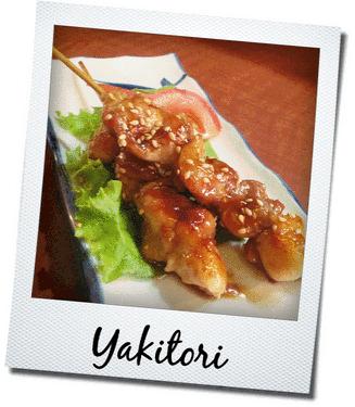 餃子 Gyoza 6.00 Pork dumplings. 焼き鳥 Yakitori 5.
