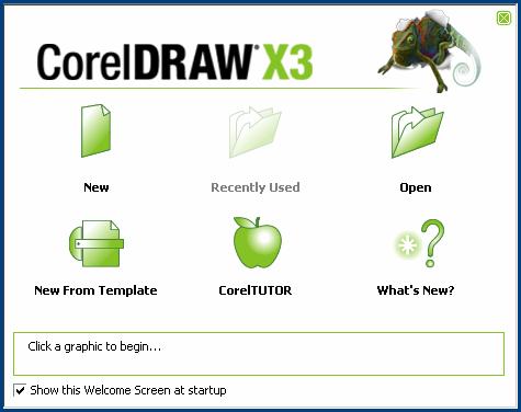 Bước 1: Nhấp đúp chuột trái lên biểu tượng shortcut của chương trình CorelDRAW ngoài màn hình nền, hoặc nhấp chuột chọn lệnh đơn Start, tiếp tục chọn Program, tiếp tục chọn Corel Graphics Suilte, và