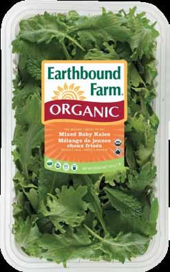 Available in Quebec-Compliant Packaging! EARTHBOUND FARM Organic Mixed Baby Kales Superfood made super easy!