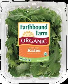 5 times faster than conventional cooking greens (at 7.6%). Easy to merchandise alongside other Earthbound Farm organic salads.