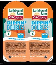 Organic, Healthy & Ready To Dip Delicious Dippin Doubles to drive healthy snacking sales Premium organic dips no hyrdogenated oils, no high fructose corn syrup.