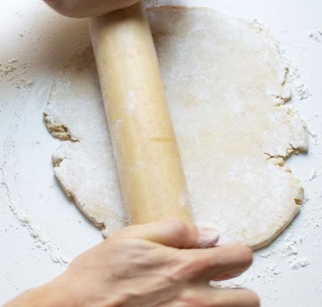 Continue to make these streaks in your dough until it starts to stick and form together more 5.