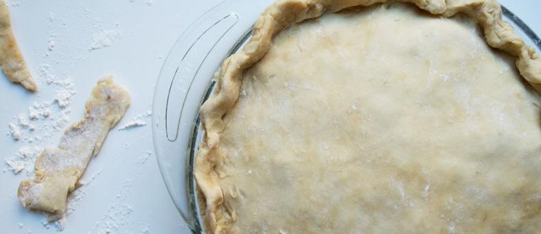 tourtière out briefly to brush it