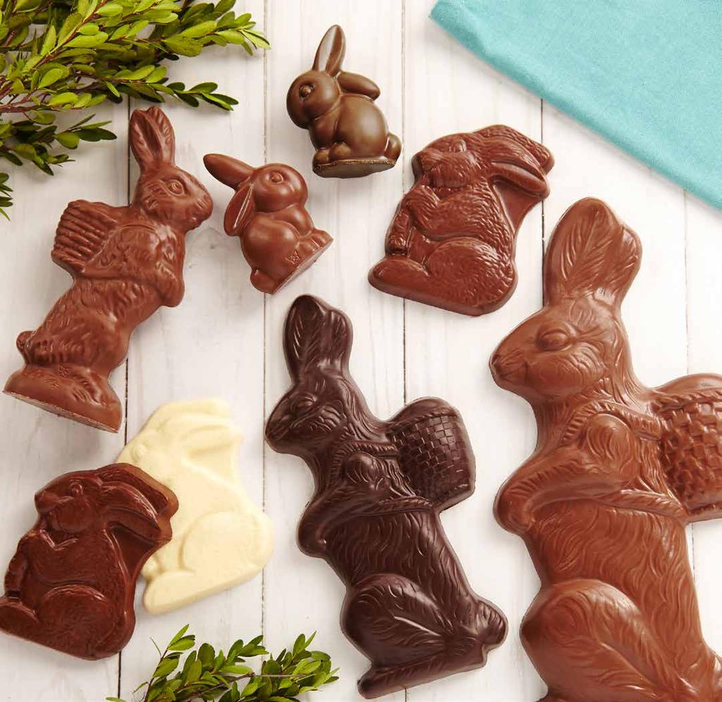 75 11103E 32 pc Dark $29.75 12105E 32 pc Milk & Dark $29.75 WRPPED. Hopkins sweet, vintage-inspired bunny that s made of solid chocolate. 24245 Milk 315g / 11.1oz $20 D.