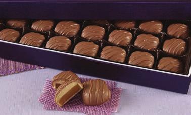 Cashews, Crispy Peanut Butter and Chocolate Meltaways, all in one box.