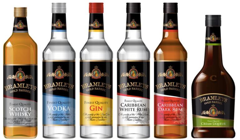 Bramley s Scotch Whisky 40% ABV Vodka 37.5% ABV Dry Gin 37.