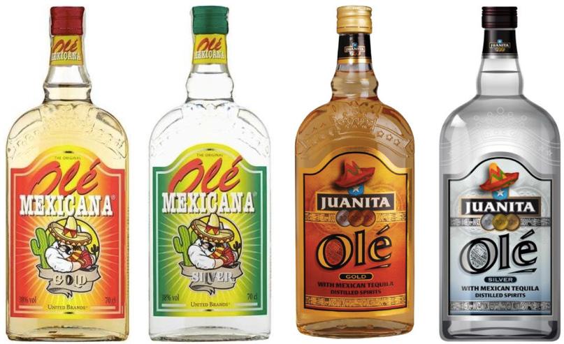Tequila spirits Ole Mexicana & Ole