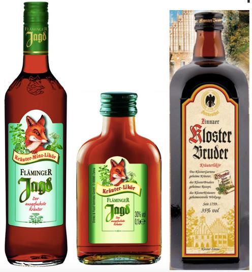 Herb liqueur Fläminger Jags Kräuter-Minz-Likör 26% ABV 2.