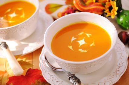 Creamy Butternut Squash and Apple Soup Servings: 12 Ingredients: 2 tablespoons butter, unsalted 1 medium yellow onion, chopped 1 butternut squash, about 3 lbs.