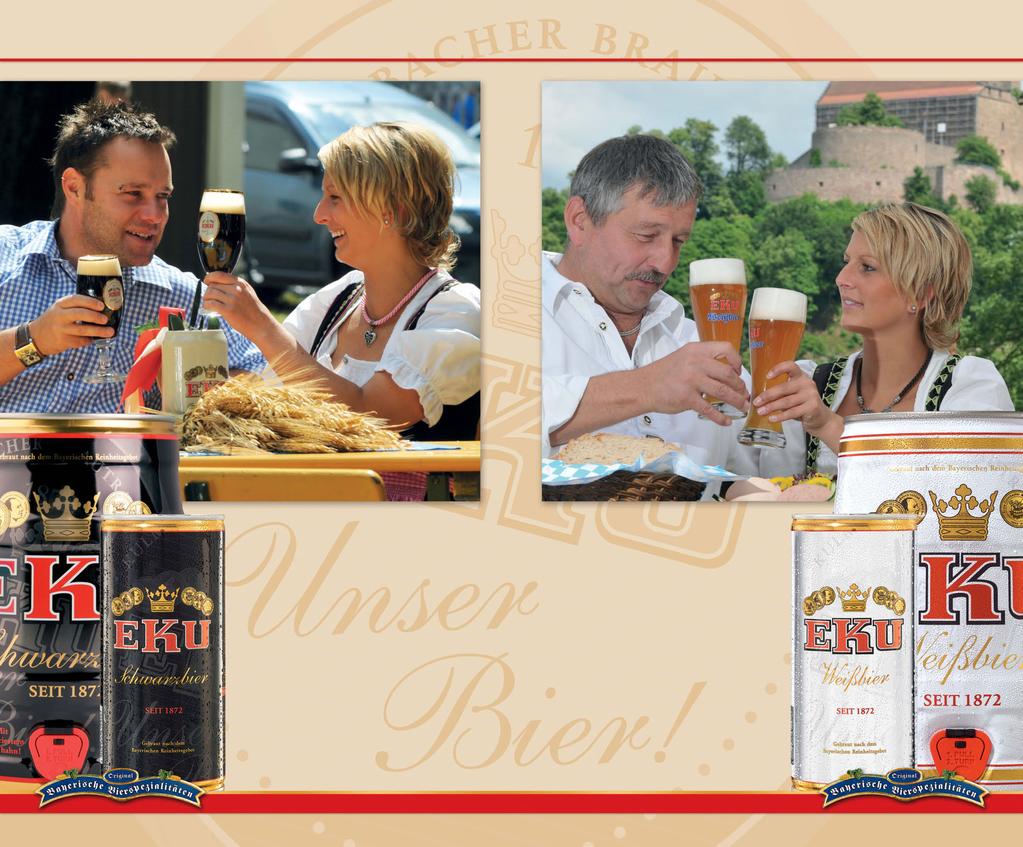 Original Bavarian Beer Speciality Schwarzbier deep dark roasted, malt beer EKU»Schwarzbier«appeals to particular beer lovers with a passion for true beer culture.