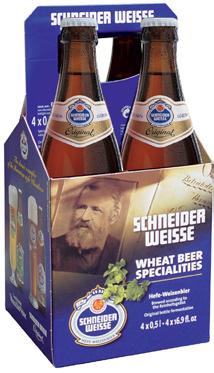 In fact, the Schneider symbol is the oldest registered trademark for wheat beer (1894). He purchased and brewed in the Weisses Brauhaus im Tal/Munich and the Weisses Brauhaus in Kelheim.