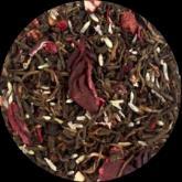 Love Hearts Chinese black tea blended with pink rose petals and pressed by hand into small heart