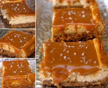 Fleur de Sel Salted Dulce De Leche Caramel Cheesecake Bars Recipe Adapted from Made with Pink Makes about 15 bars For the Crust 2 1/4 cups ground graham crackers (about 1 and a half sleeves of