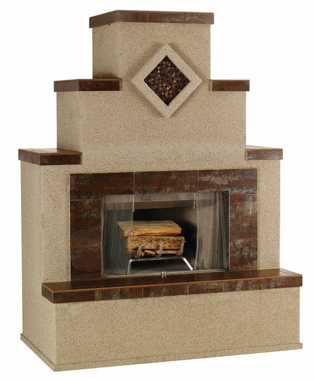 shown #37075 upgrade Item #61002 Features Outdoor rated and Vented Burns real wood Includes Hearth Stones & Firebox trim Rock