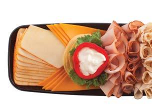 TUSCAN HARVEST PLATTER 14 party trays meat & cheese trays All trays come cubed or sliced Ham & Pickle Spiral Tray 10 person 22.