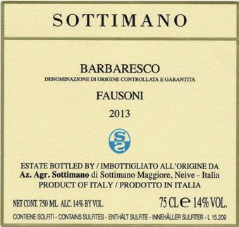 Barbaresco DOCG 2013 GARDINI NOTES WINE RANKING The targets are three: short (5-8 years), medium (10-15 years) and long (more than 15 years), which denote the aging potential of the wine.