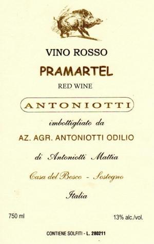 VdT "Pramartel": Basically the younger version of the "Bramaterra" with the same blend: 70% Nebbiolo, 20% Croatina,
