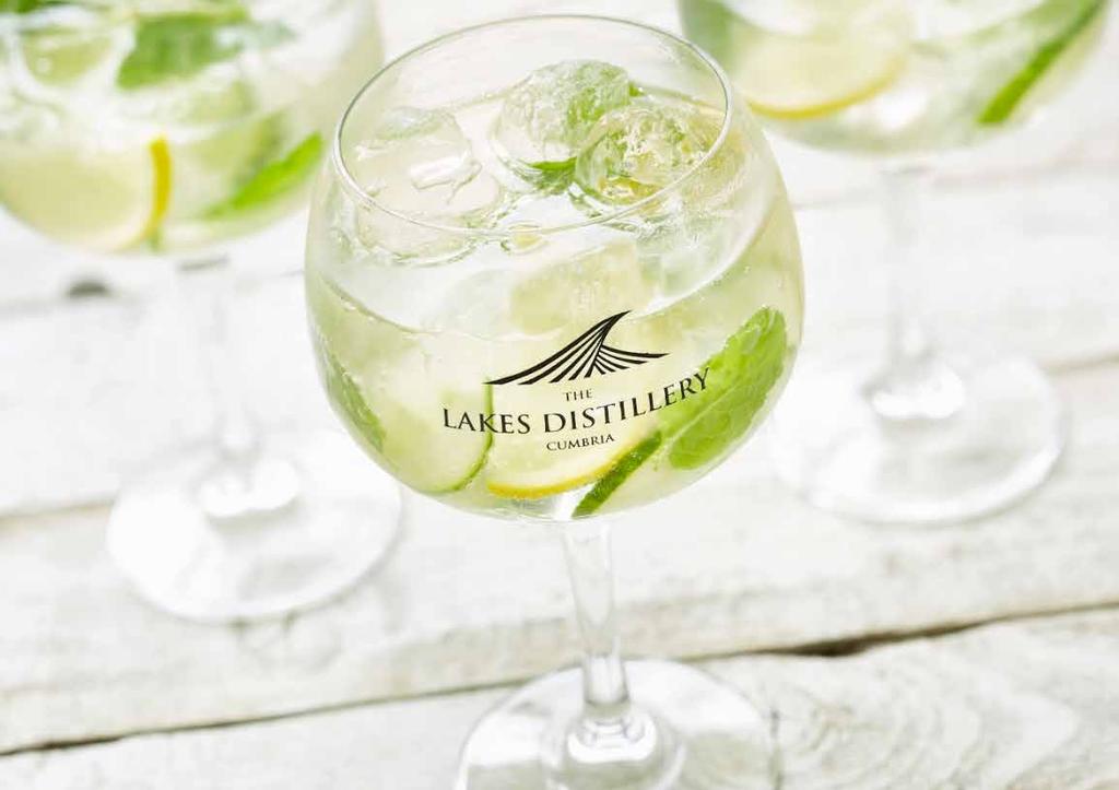 THE LAKES ELDERFLOWER GIN PERFECT SERVE Balloon glass, cubed ice 75ml Prosecco 50ml The Lakes