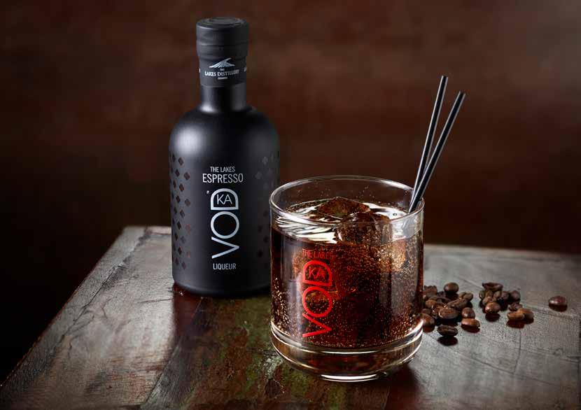 THE LAKES ESPRESSO VODKA PERFECT SERVE Tall glass, cubed ice 50ml The Lakes