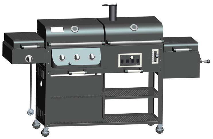 Firebox Wood Rack, (1) Charcoal Tray, and (3) Heat Tents Procedure: Refer to Fig.31 and place all the respective components into their position in the Grill.