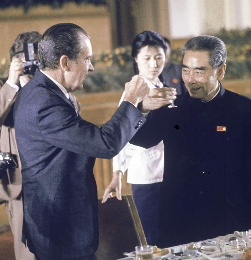 THE FIRST TIME MOST NORTH AMERICANS HEARD OF BAIJIU President Nixon and Premier Zhou Enlai