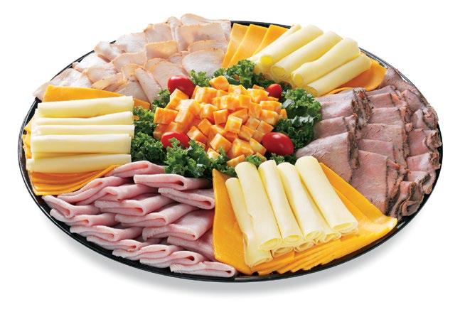 SMALL SERVES 8-10 MEDIUM SERVES 12-16 LARGE SERVES 18-24 BOAR S HEAD MEAT & CHEESE PLATTER An elegant tray featuring Deluxe Ham,