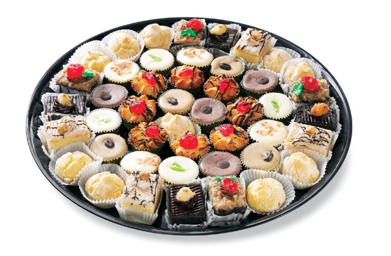 CHOCOLATE ENROBED CUPCAKE TRAY A colorful assortment of moist, delicious cupcakes