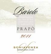 DOCG Prapò 2011 SCHIAVENZA An aroma rich in floral notes of violet and rose, followed by a fruity verve that evokes mixed berries and watermelon, in the mouth.