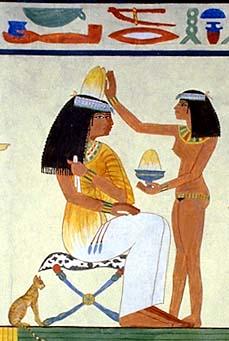 The Egyptian ELITE HIRED HAIRDRESSERS and took great care of their hair.