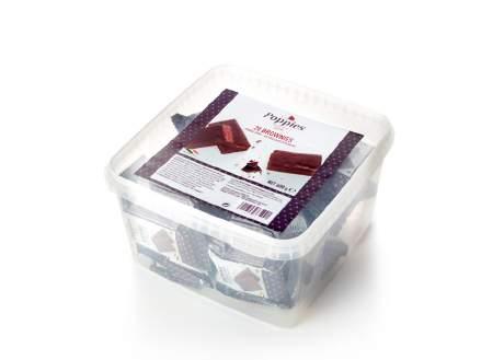 Cases/Pallet: 360 BROWNIES Tub with brownies with Belgian chocolate