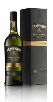 Like Jameson Original, it s also matured in a mixture of sherry casks and American oak barrels, but the bourbon barrels used in Select Reserve are toasted and charred to our Head Cooper, Ger Buckley