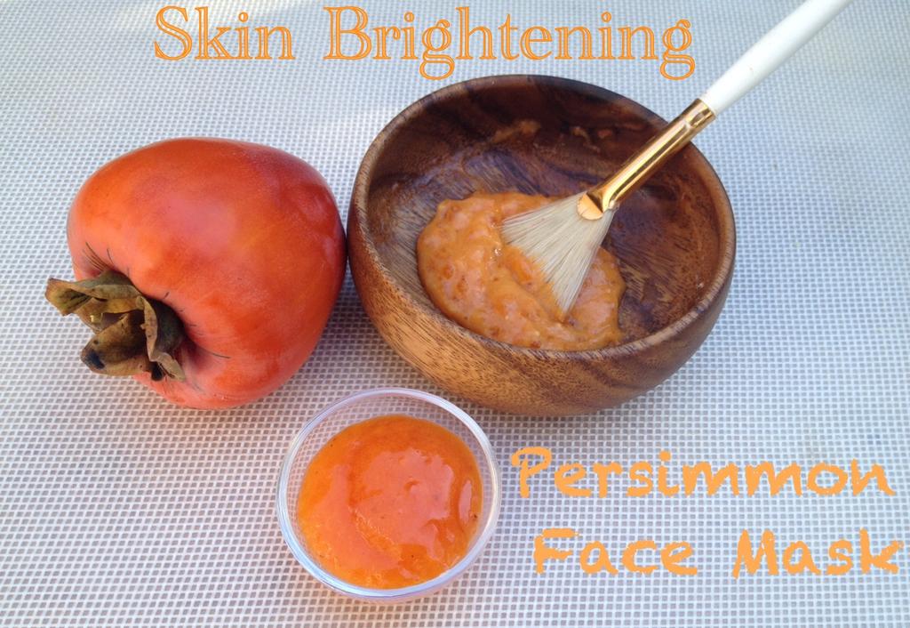 Skin Brightening Persimmon Face Mask This persimmon mask will brighten your skin and make it feel so soft.